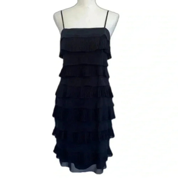 Calvin Klein Multi-tiered Black Cocktail Dress Size 4 - Picture 1 of 16